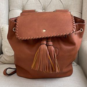 Medium bohemian brown handbag/backpack